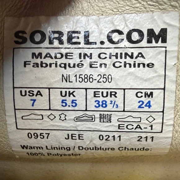 Sorel Women's Brown and Cream Boots - Picture 2 of 4